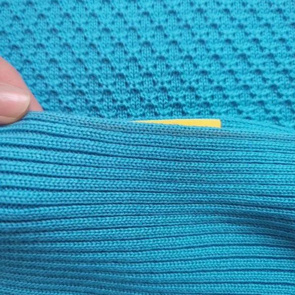 St. John Boatneck Wool Sweater Blue Size Medium - Picture 4 of 9